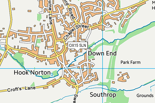 OX15 5LN map - OS VectorMap District (Ordnance Survey)