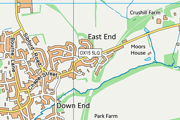 OX15 5LQ map - OS VectorMap District (Ordnance Survey) OX15 5LQ map - OS VectorMap District (Ordnance Survey)