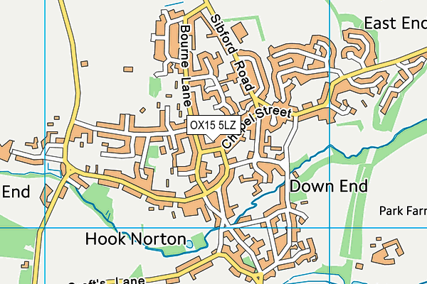 OX15 5LZ map - OS VectorMap District (Ordnance Survey)