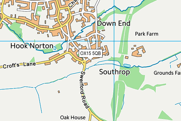 OX15 5QB map - OS VectorMap District (Ordnance Survey)