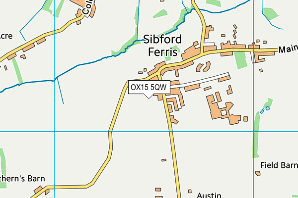 OX15 5QW map - OS VectorMap District (Ordnance Survey) OX15 5QW map - OS VectorMap District (Ordnance Survey)
