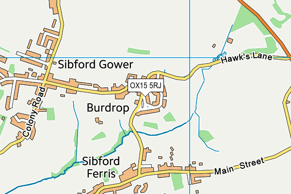 OX15 5RJ map - OS VectorMap District (Ordnance Survey) OX15 5RJ map - OS VectorMap District (Ordnance Survey)