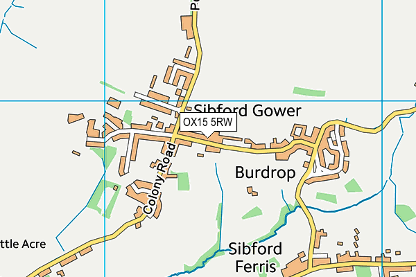 OX15 5RW map - OS VectorMap District (Ordnance Survey)