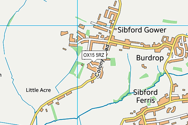 OX15 5RZ map - OS VectorMap District (Ordnance Survey)