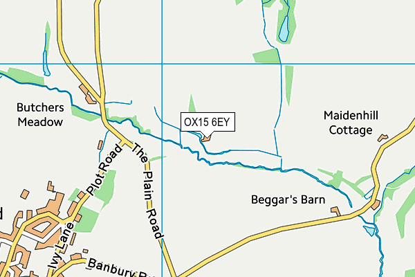 OX15 6EY map - OS VectorMap District (Ordnance Survey) OX15 6EY map - OS VectorMap District (Ordnance Survey)