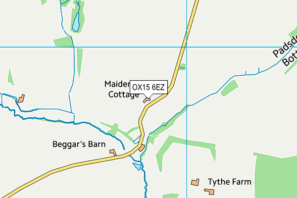 OX15 6EZ map - OS VectorMap District (Ordnance Survey) OX15 6EZ map - OS VectorMap District (Ordnance Survey)