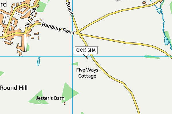 OX15 6HA map - OS VectorMap District (Ordnance Survey)