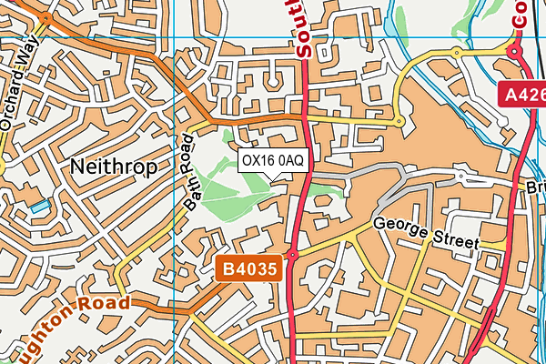 OX16 0AQ map - OS VectorMap District (Ordnance Survey) OX16 0AQ map - OS VectorMap District (Ordnance Survey)