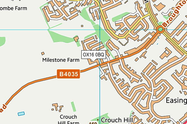 OX16 0BQ map - OS VectorMap District (Ordnance Survey) OX16 0BQ map - OS VectorMap District (Ordnance Survey)