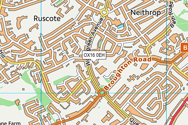 OX16 0EH map - OS VectorMap District (Ordnance Survey) OX16 0EH map - OS VectorMap District (Ordnance Survey)