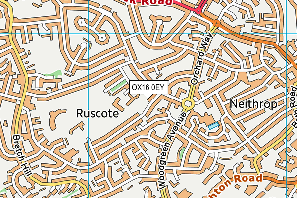 OX16 0EY map - OS VectorMap District (Ordnance Survey) OX16 0EY map - OS VectorMap District (Ordnance Survey)