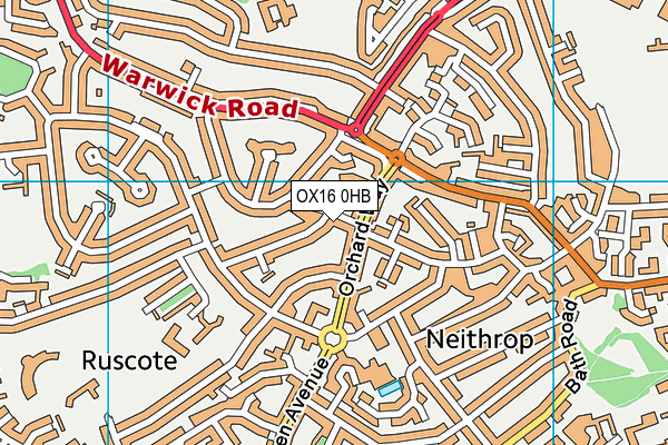 OX16 0HB map - OS VectorMap District (Ordnance Survey) OX16 0HB map - OS VectorMap District (Ordnance Survey)