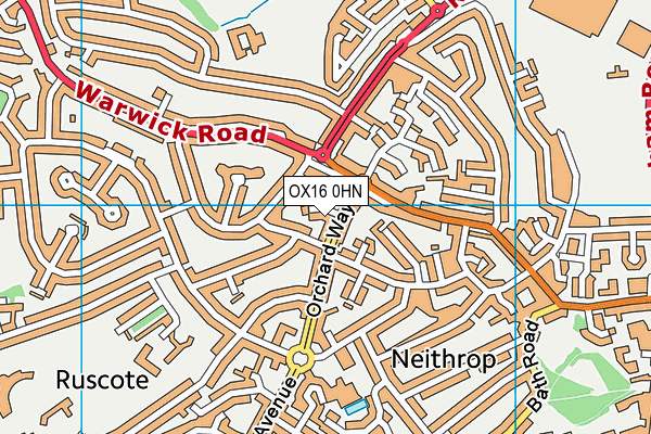 OX16 0HN map - OS VectorMap District (Ordnance Survey) OX16 0HN map - OS VectorMap District (Ordnance Survey)