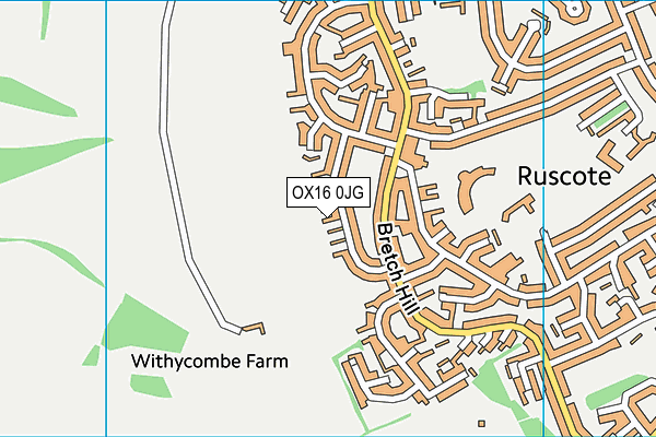 OX16 0JG map - OS VectorMap District (Ordnance Survey) OX16 0JG map - OS VectorMap District (Ordnance Survey)