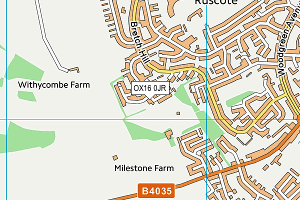 OX16 0JR map - OS VectorMap District (Ordnance Survey) OX16 0JR map - OS VectorMap District (Ordnance Survey)