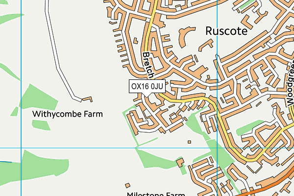 OX16 0JU map - OS VectorMap District (Ordnance Survey) OX16 0JU map - OS VectorMap District (Ordnance Survey)