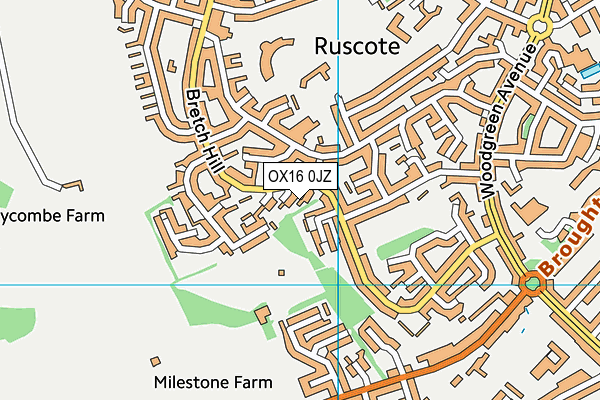 OX16 0JZ map - OS VectorMap District (Ordnance Survey) OX16 0JZ map - OS VectorMap District (Ordnance Survey)
