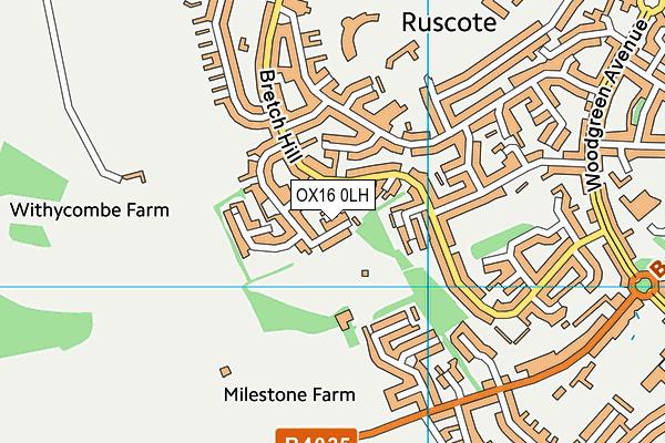 OX16 0LH map - OS VectorMap District (Ordnance Survey) OX16 0LH map - OS VectorMap District (Ordnance Survey)