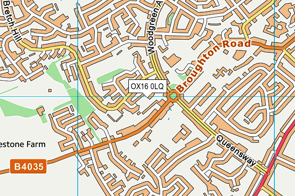 OX16 0LQ map - OS VectorMap District (Ordnance Survey) OX16 0LQ map - OS VectorMap District (Ordnance Survey)