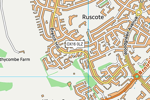 OX16 0LZ map - OS VectorMap District (Ordnance Survey) OX16 0LZ map - OS VectorMap District (Ordnance Survey)