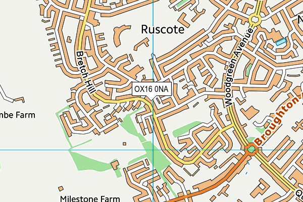 OX16 0NA map - OS VectorMap District (Ordnance Survey) OX16 0NA map - OS VectorMap District (Ordnance Survey)