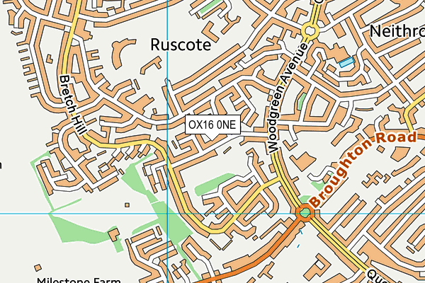 OX16 0NE map - OS VectorMap District (Ordnance Survey) OX16 0NE map - OS VectorMap District (Ordnance Survey)