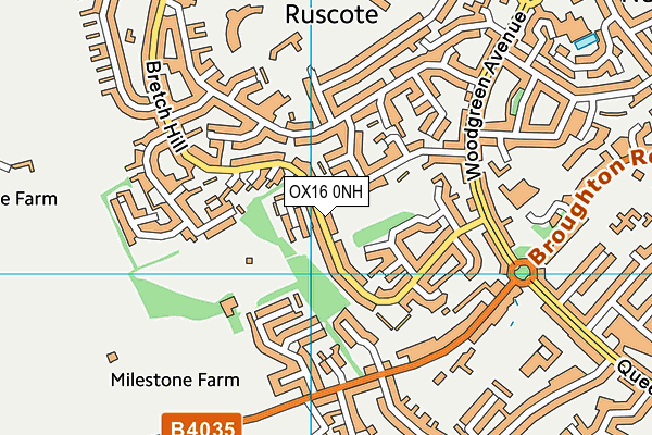 OX16 0NH map - OS VectorMap District (Ordnance Survey) OX16 0NH map - OS VectorMap District (Ordnance Survey)