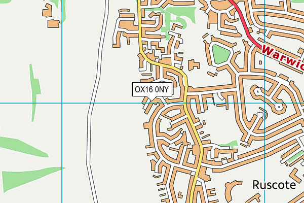 OX16 0NY map - OS VectorMap District (Ordnance Survey) OX16 0NY map - OS VectorMap District (Ordnance Survey)