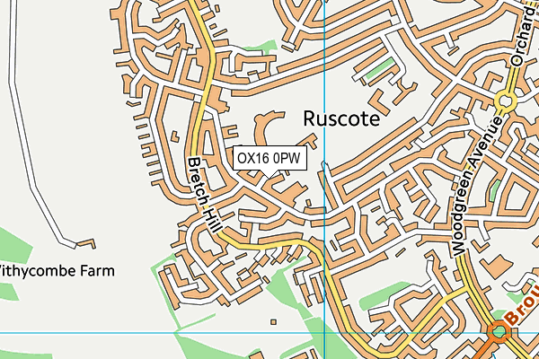 OX16 0PW map - OS VectorMap District (Ordnance Survey) OX16 0PW map - OS VectorMap District (Ordnance Survey)