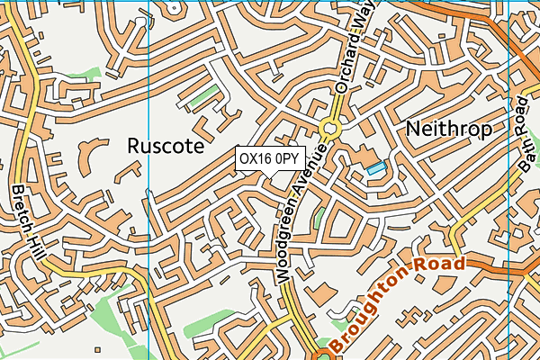 OX16 0PY map - OS VectorMap District (Ordnance Survey) OX16 0PY map - OS VectorMap District (Ordnance Survey)