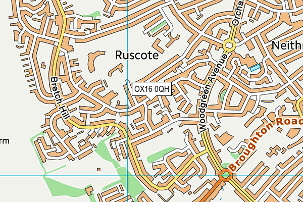 OX16 0QH map - OS VectorMap District (Ordnance Survey) OX16 0QH map - OS VectorMap District (Ordnance Survey)