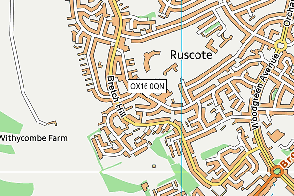 OX16 0QN map - OS VectorMap District (Ordnance Survey) OX16 0QN map - OS VectorMap District (Ordnance Survey)
