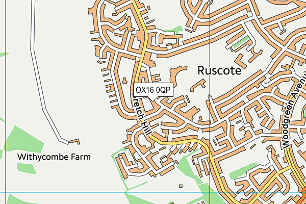 OX16 0QP map - OS VectorMap District (Ordnance Survey) OX16 0QP map - OS VectorMap District (Ordnance Survey)