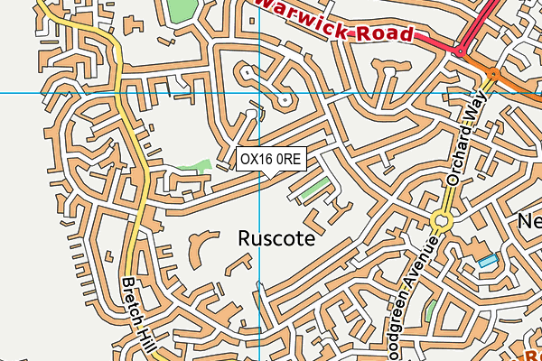 OX16 0RE map - OS VectorMap District (Ordnance Survey) OX16 0RE map - OS VectorMap District (Ordnance Survey)