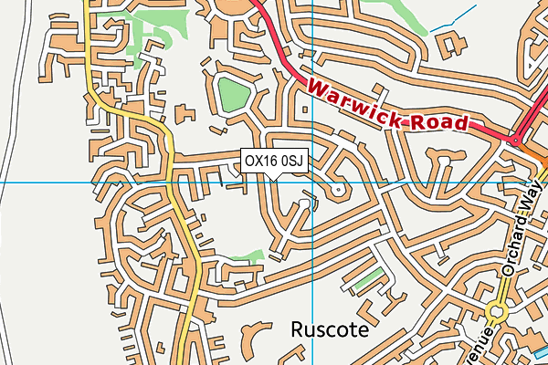 OX16 0SJ map - OS VectorMap District (Ordnance Survey) OX16 0SJ map - OS VectorMap District (Ordnance Survey)