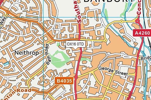 OX16 0TD map - OS VectorMap District (Ordnance Survey) OX16 0TD map - OS VectorMap District (Ordnance Survey)