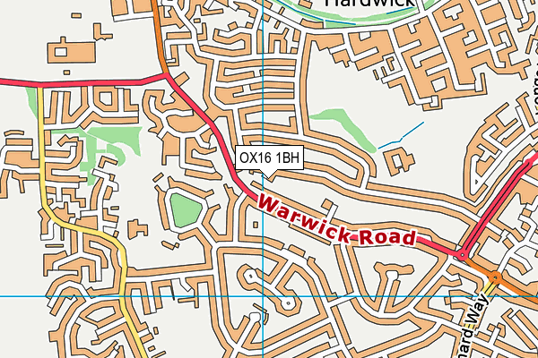 OX16 1BH map - OS VectorMap District (Ordnance Survey) OX16 1BH map - OS VectorMap District (Ordnance Survey)
