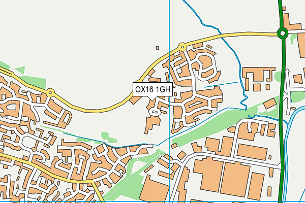 OX16 1GH map - OS VectorMap District (Ordnance Survey) OX16 1GH map - OS VectorMap District (Ordnance Survey)