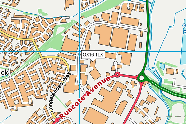 OX16 1LX map - OS VectorMap District (Ordnance Survey) OX16 1LX map - OS VectorMap District (Ordnance Survey)