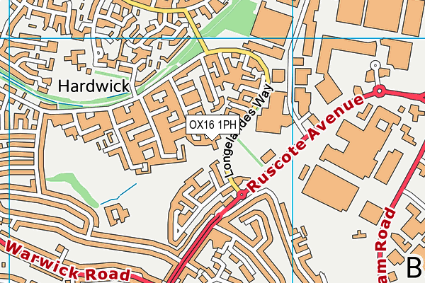 OX16 1PH map - OS VectorMap District (Ordnance Survey) OX16 1PH map - OS VectorMap District (Ordnance Survey)