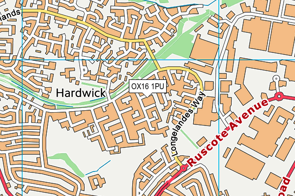 OX16 1PU map - OS VectorMap District (Ordnance Survey)