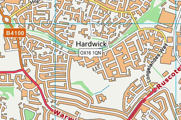 OX16 1QN map - OS VectorMap District (Ordnance Survey)