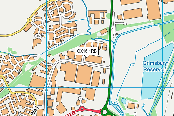 OX16 1RB map - OS VectorMap District (Ordnance Survey) OX16 1RB map - OS VectorMap District (Ordnance Survey)