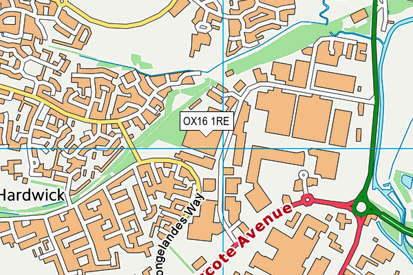 OX16 1RE map - OS VectorMap District (Ordnance Survey) OX16 1RE map - OS VectorMap District (Ordnance Survey)