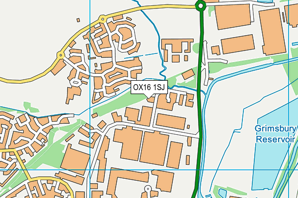 OX16 1SJ map - OS VectorMap District (Ordnance Survey) OX16 1SJ map - OS VectorMap District (Ordnance Survey)
