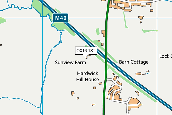 OX16 1ST map - OS VectorMap District (Ordnance Survey)
