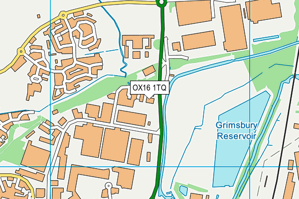 OX16 1TQ map - OS VectorMap District (Ordnance Survey) OX16 1TQ map - OS VectorMap District (Ordnance Survey)