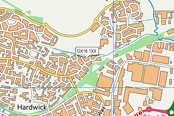 OX16 1XX map - OS VectorMap District (Ordnance Survey) OX16 1XX map - OS VectorMap District (Ordnance Survey)