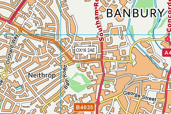 OX16 2AE map - OS VectorMap District (Ordnance Survey) OX16 2AE map - OS VectorMap District (Ordnance Survey)