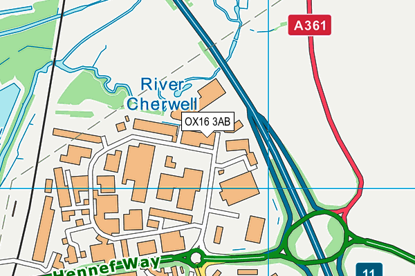 OX16 3AB map - OS VectorMap District (Ordnance Survey) OX16 3AB map - OS VectorMap District (Ordnance Survey)